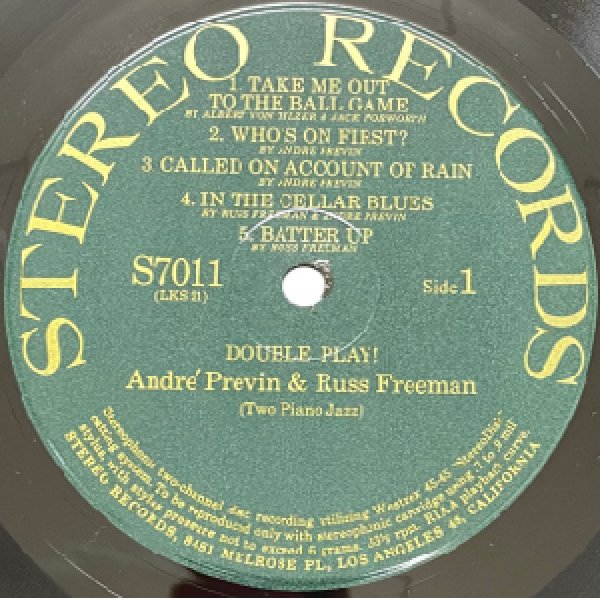 ANDRE PREVIN & RUSS FREEMAN - DOUBLE PLAY !