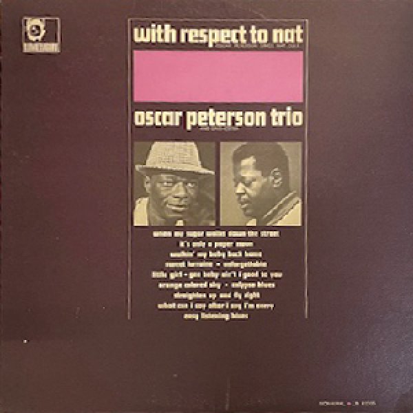 画像1: OSCAR PETERSON -  WITH RESPECT TO NAT  (1)